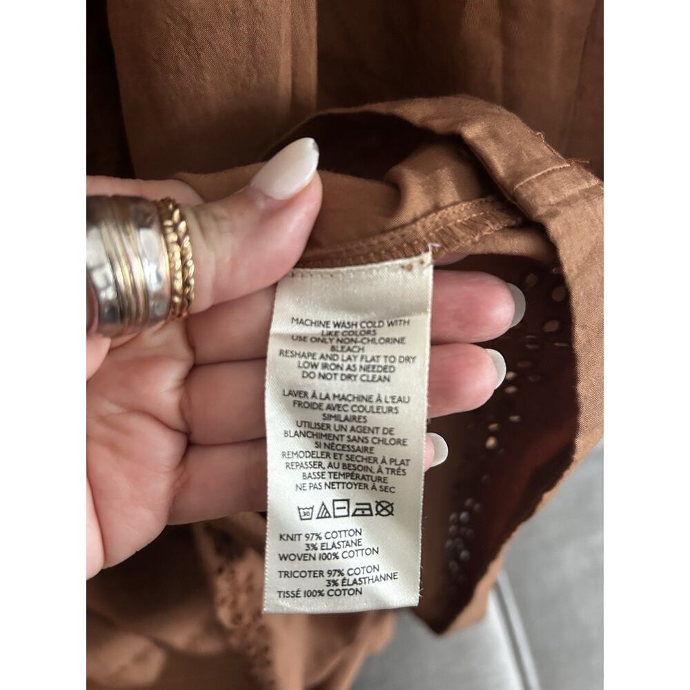 Free People Tan-Brown Tiered Midi Skirt - Picture 5 of 11